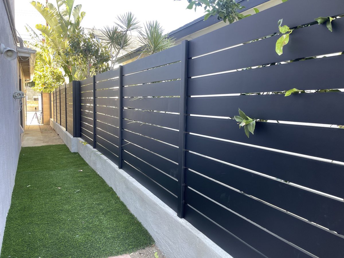 Aluminum fence installation