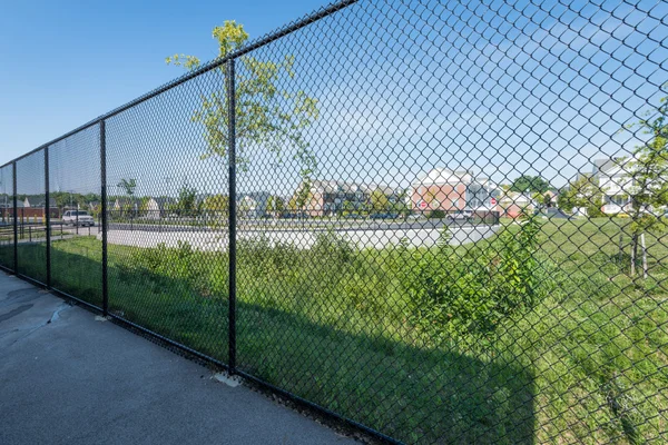 Chain link fence installation