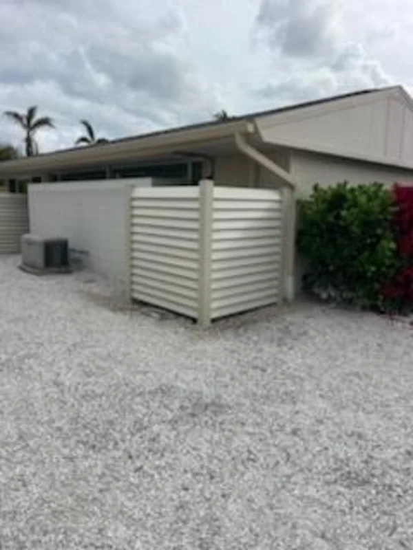 Vinyl fence installation
